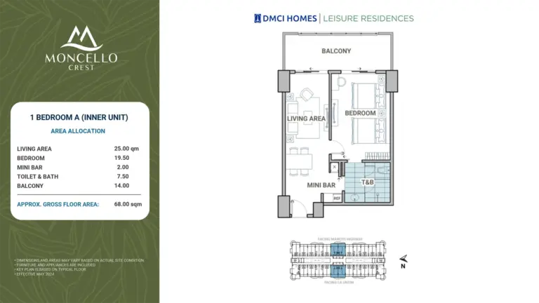 1 Bedroom A (Inner Unit)