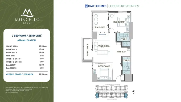 2 Bedroom A (End Unit)